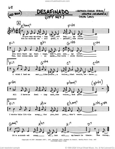 Desafinado (Off Key) (Low Voice)