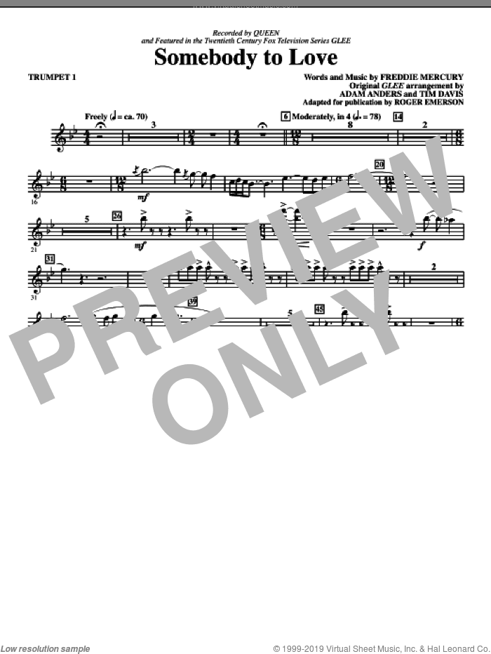 Somebody To Love (arr. Roger Emerson) (complete set of parts)