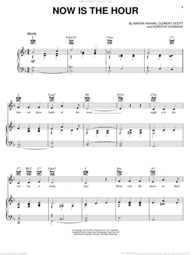 Now Is The Hour (Maori Farewell Song)