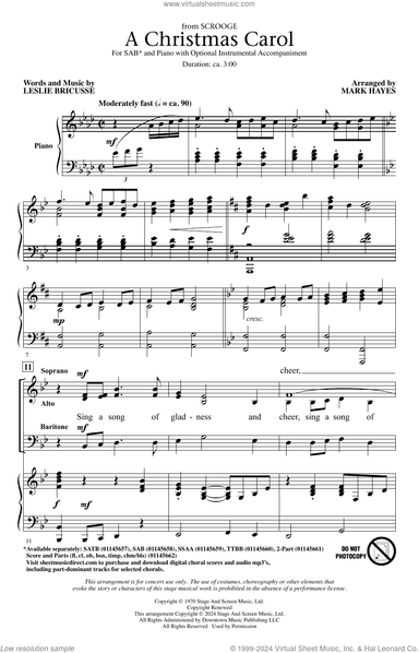 A Christmas Carol (from Scrooge) (arr. Mark Hayes)