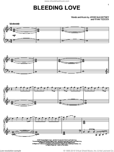 Bleeding Love, (intermediate)