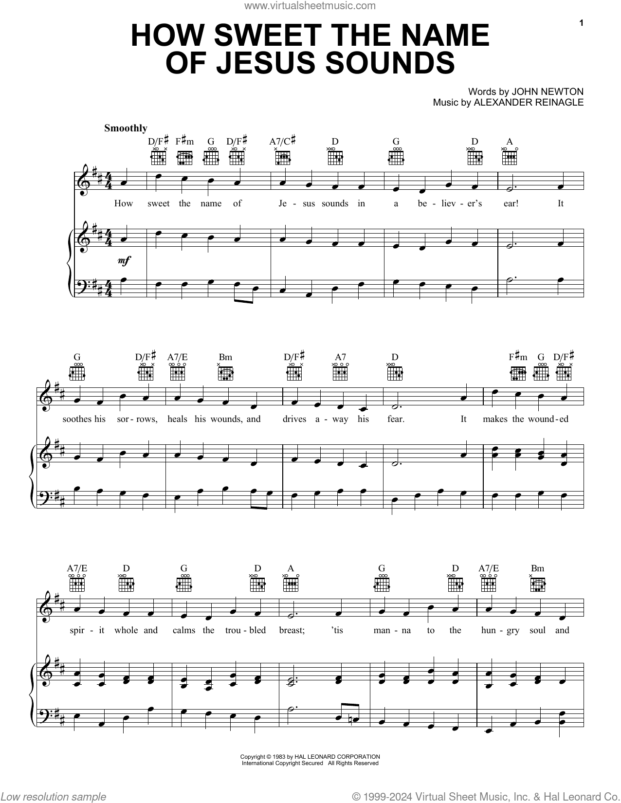 How Sweet The Name Of Jesus Sounds