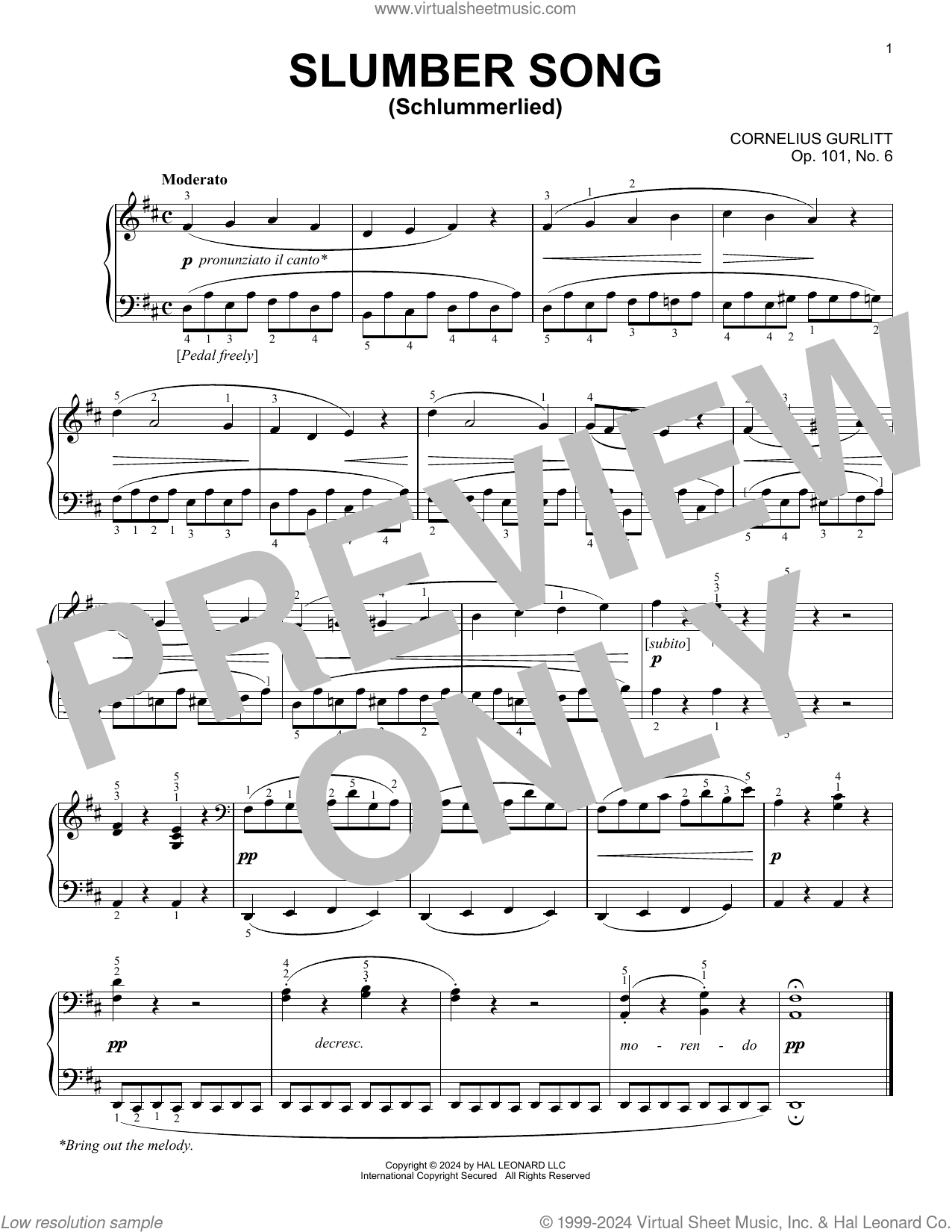 Slumber Song, Op. 101, No. 6