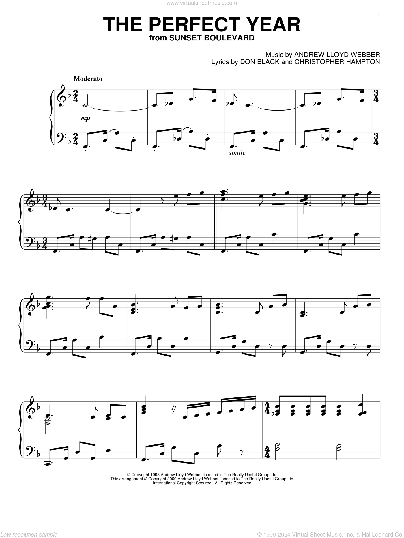 The Perfect Year (from Sunset Boulevard)
