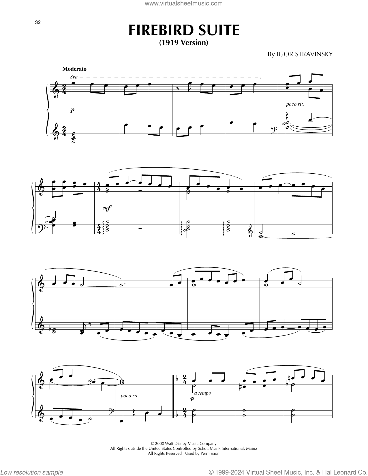 Firebird Suite (from Fantasia 2000), (intermediate)