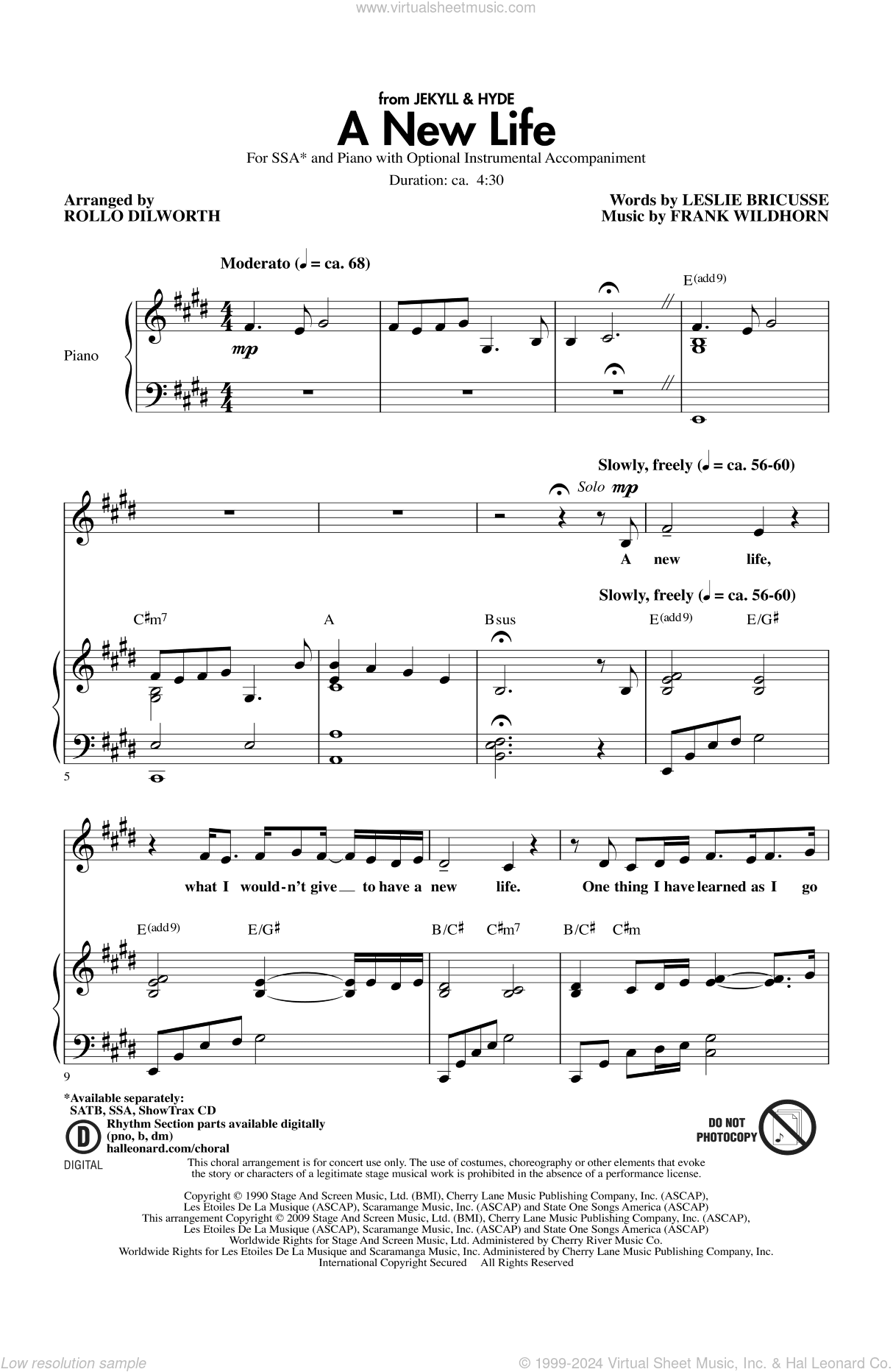 A New Life (from Jekyll and Hyde)