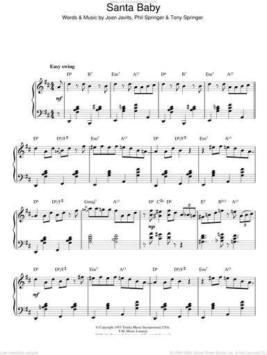Santa Baby, (intermediate)