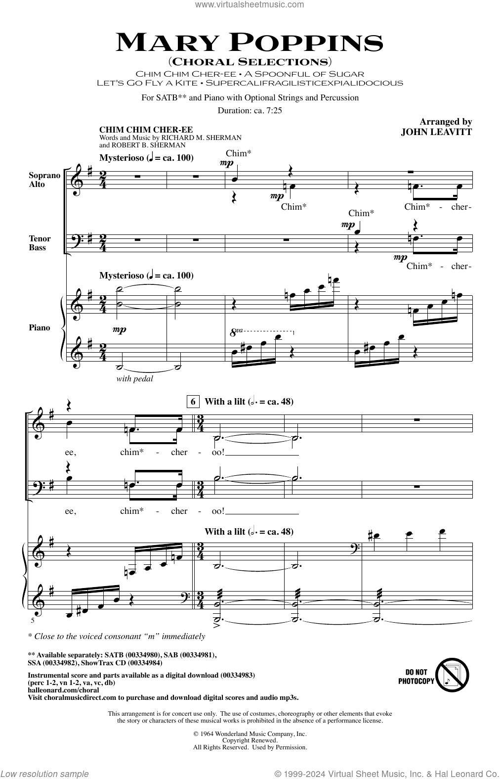 Mary Poppins (Choral Selections)