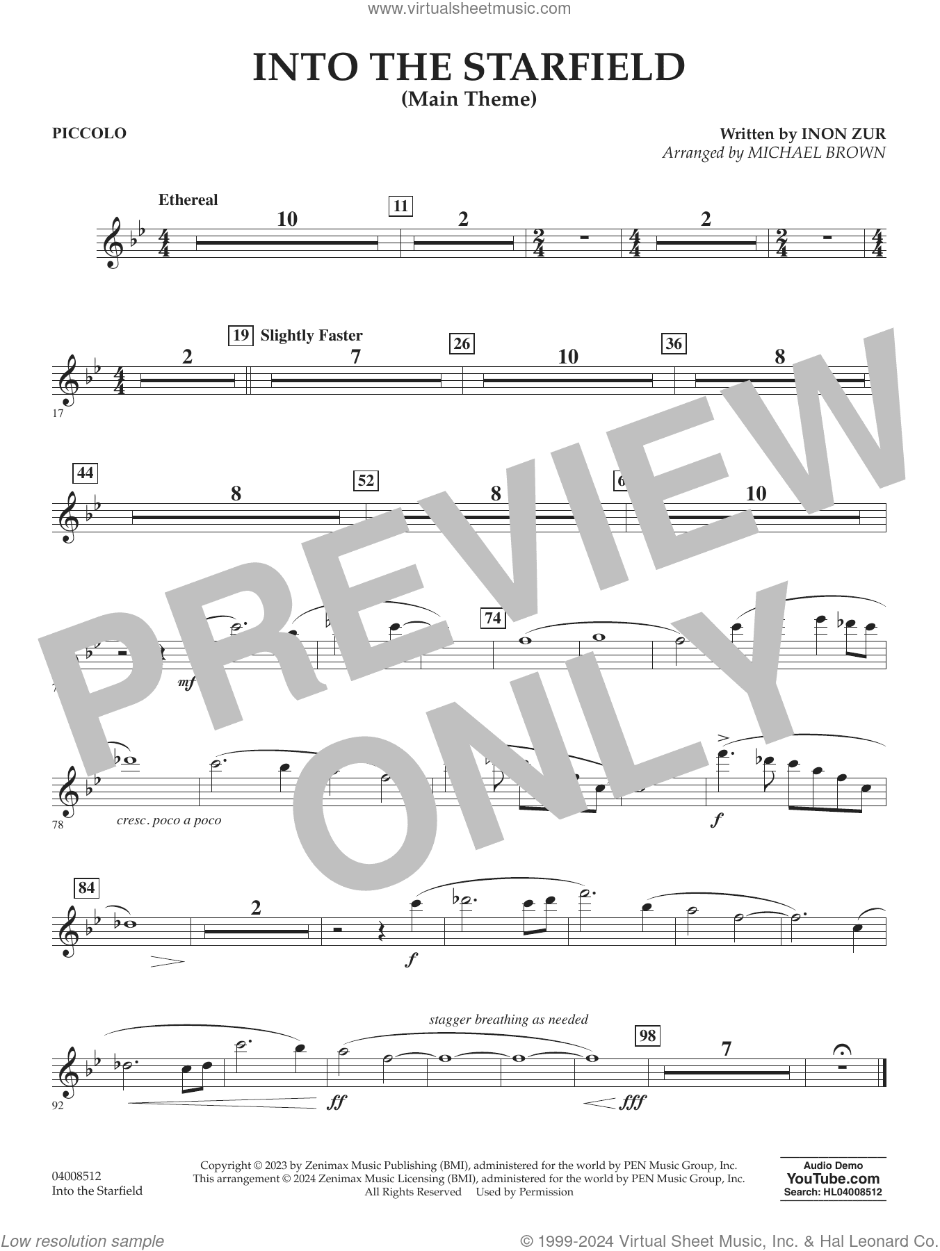 Into The Starfield (arr. Michael Brown)