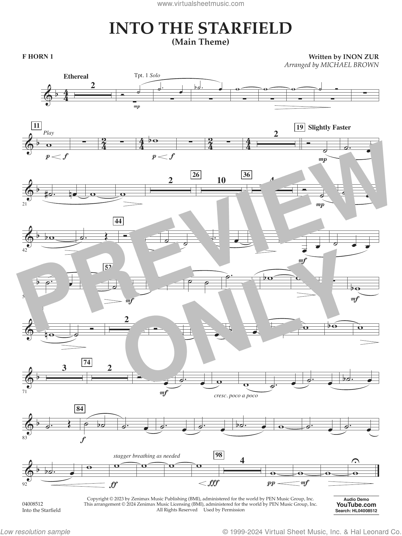 Into The Starfield (arr. Michael Brown)