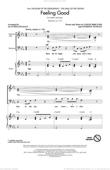 Feeling Good (arr. Alan Billingsley)