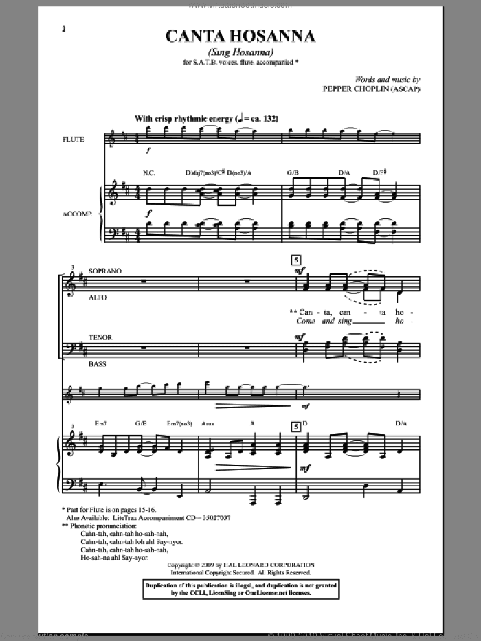 Canta Hosanna