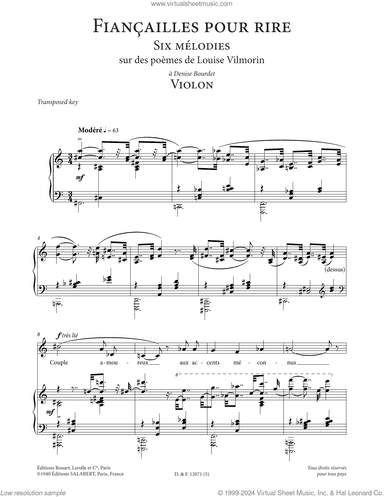 Violon (Low Voice)