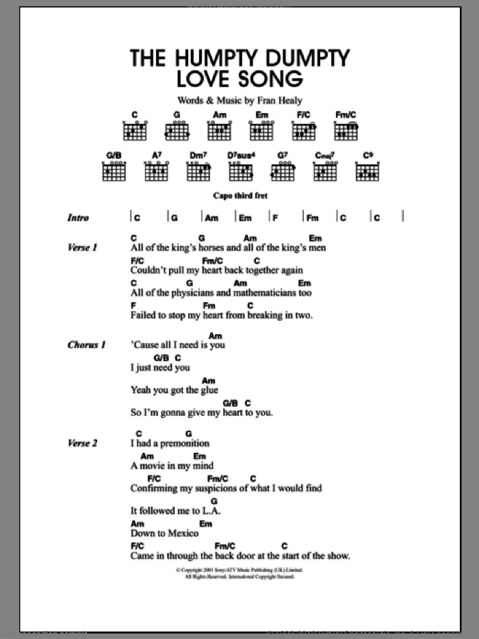 The Humpty Dumpty Love Song