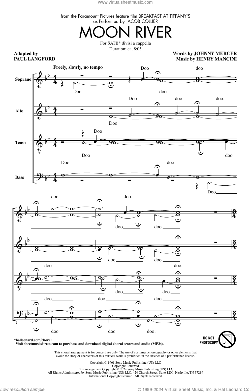 Moon River (arr. Paul Langford)