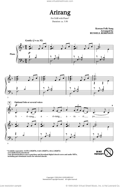 Arirang (arr. Russell Robinson)