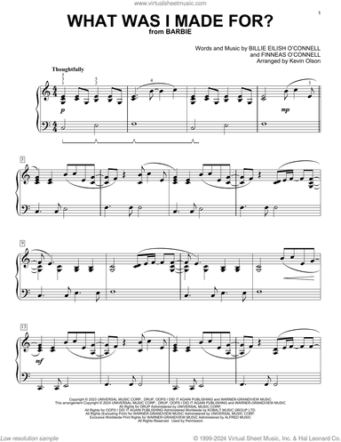 What Was I Made For? (from Barbie) (arr. Kevin Olson)