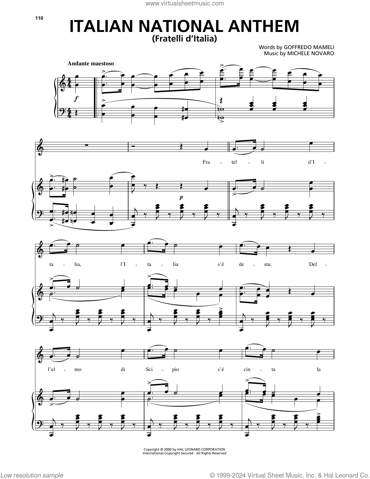 Italian National Anthem (Fratelli d'Italia)
