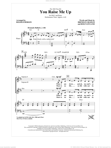 You Raise Me Up (arr. Roger Emerson)