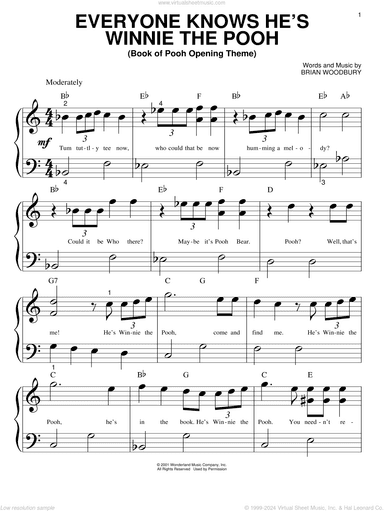 Everyone Knows He's Winnie The Pooh (Book Of Pooh Opening Theme)