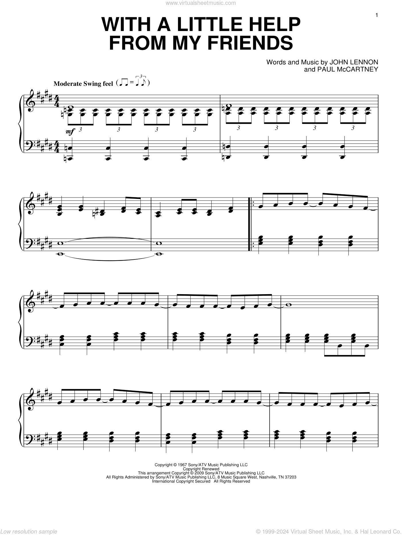 With A Little Help From My Friends, (intermediate)