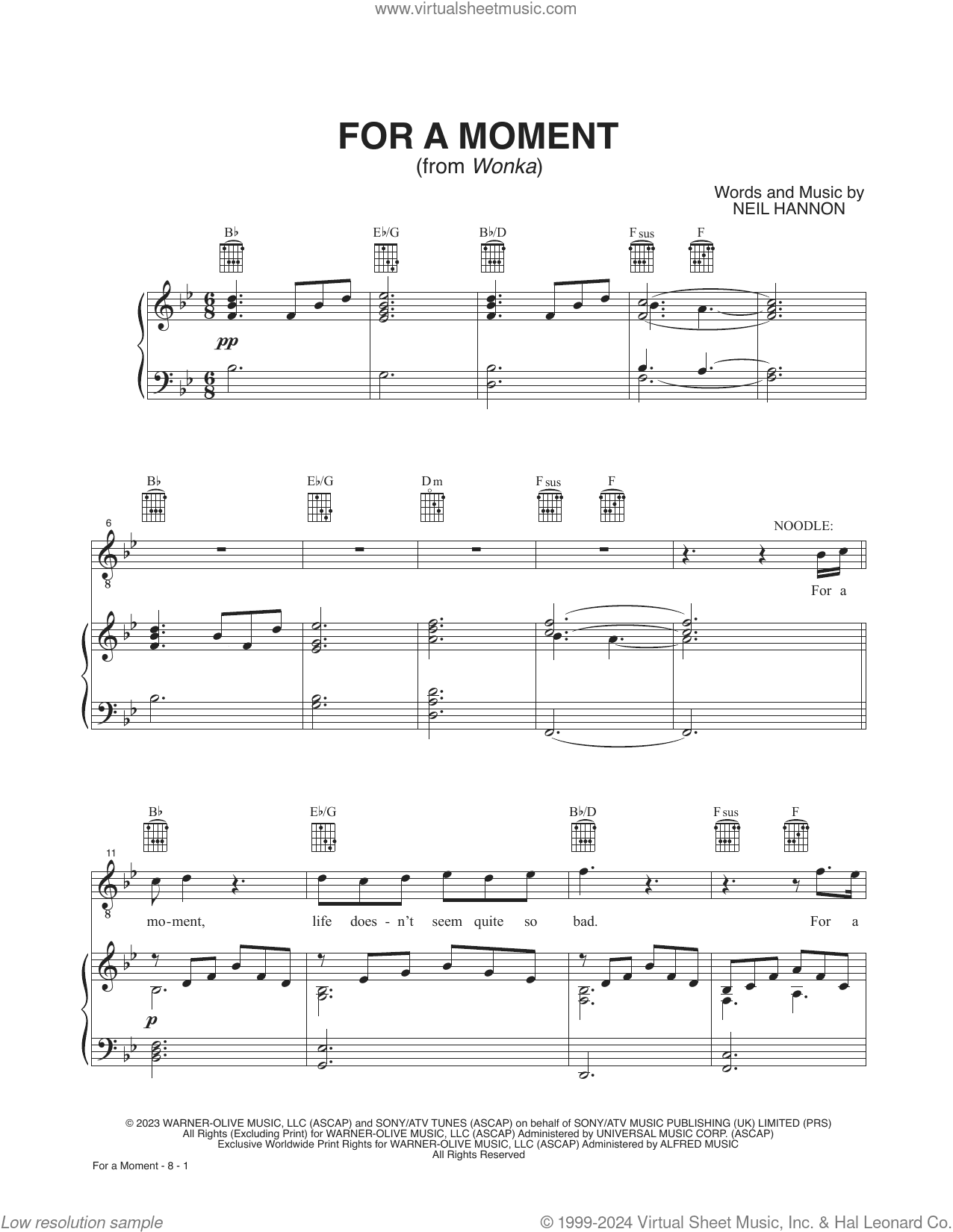 For A Moment (from Wonka)