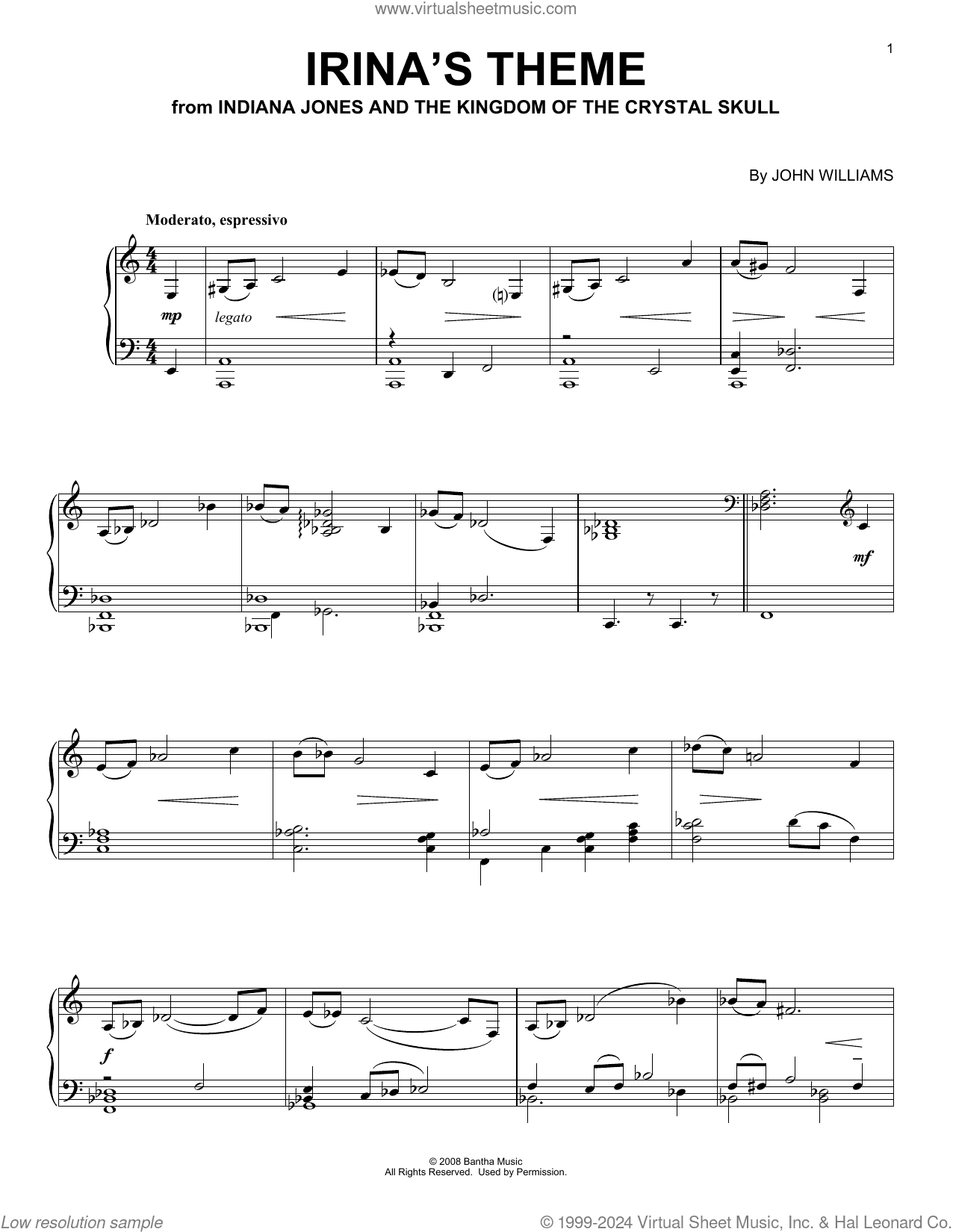 Irina's Theme (from Indiana Jones - Kingdom of the Crystal Skull)