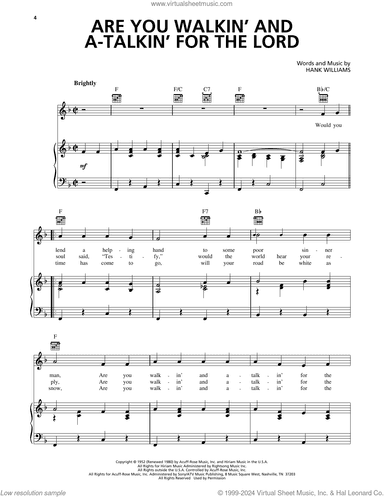 Are You Walkin' And A-Talkin' For The Lord