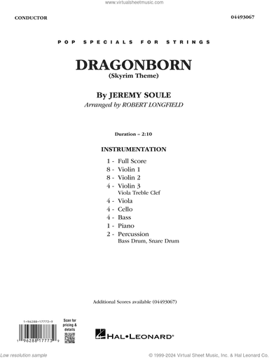 Dragonborn (Skyrim Theme) (arr. Longfield)