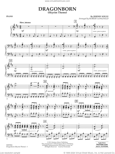 Dragonborn (Skyrim Theme) (arr. Longfield)