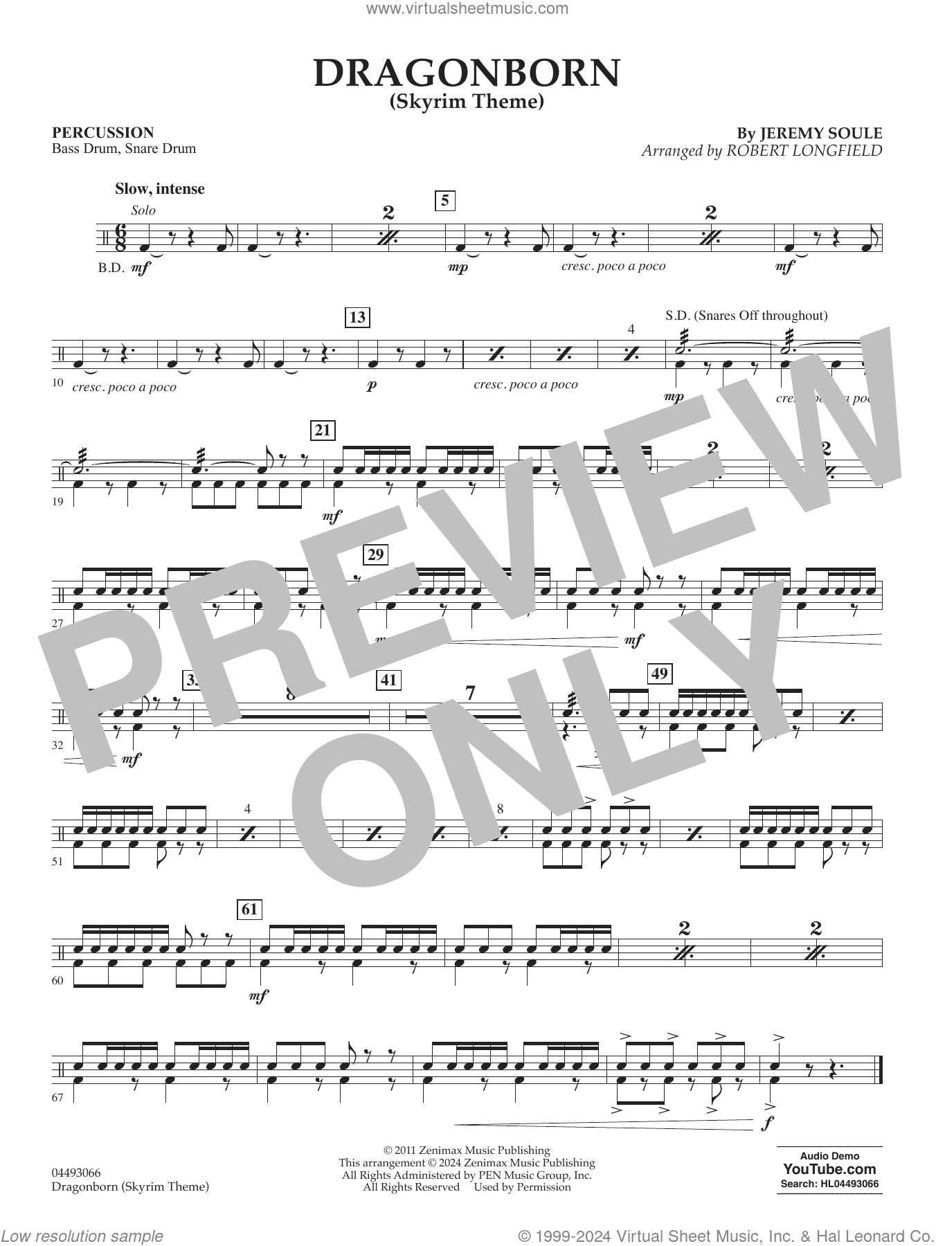 Dragonborn (Skyrim Theme) (arr. Longfield)