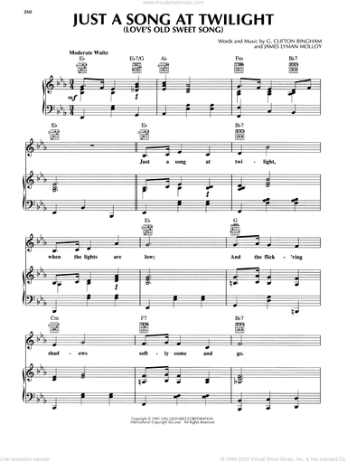 Just A Song At Twilight (Love's Old Sweet Song)