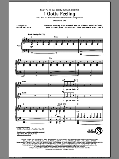 I Gotta Feeling (arr. Mark Brymer)