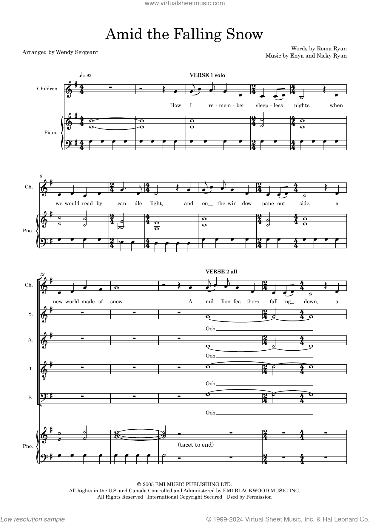 Amid The Falling Snow (arr. Wendy Sergeant)
