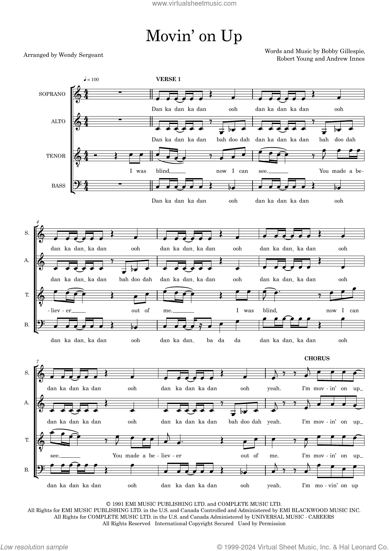 Movin' On Up (arr. Wendy Sergeant)