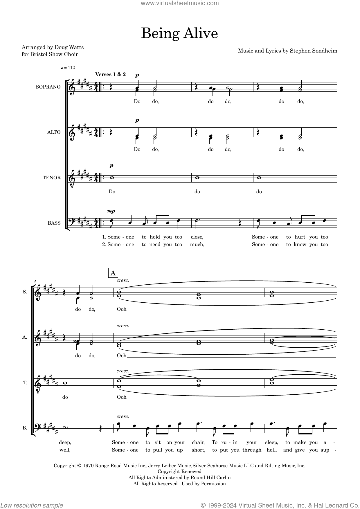 Being Alive (arr. Doug Watts)