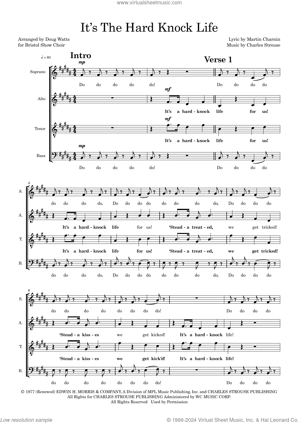 It's The Hard Knock Life (arr. Doug Watts)