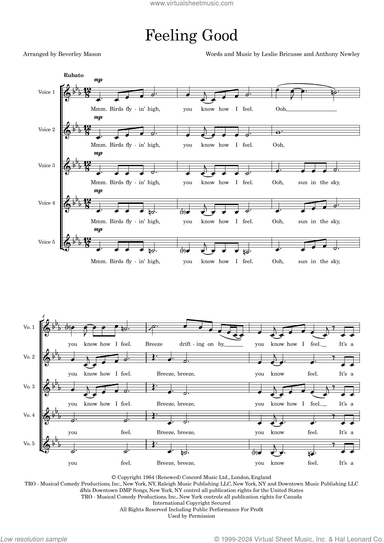 Feeling Good (arr. Beverley Mason)