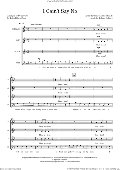 I Cain't Say No (arr. Doug Watts)