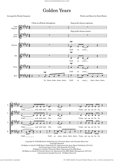 Golden Years (arr. Wendy Sergeant)