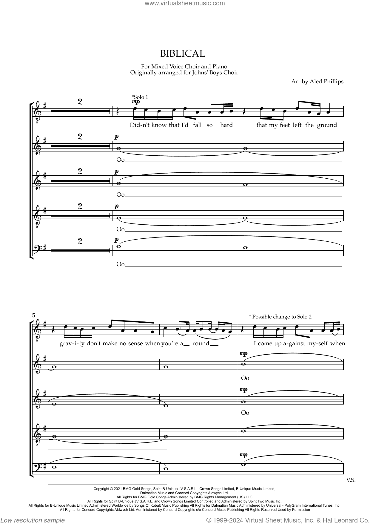 Biblical (arr. Aled Phillips) (COMPLETE)