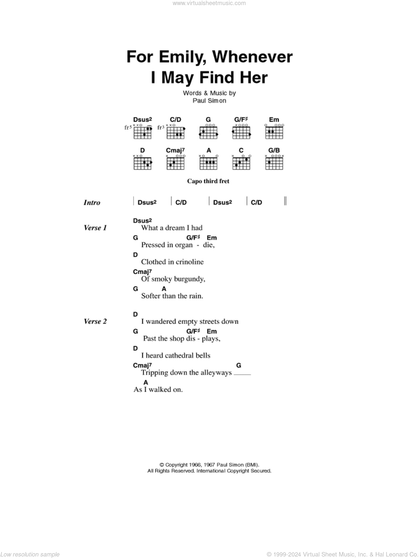 For Emily, Whenever I May Find Her