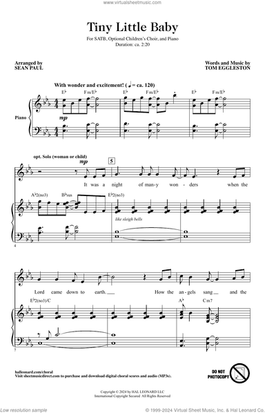 Tiny Little Baby (arr. Sean Paul)