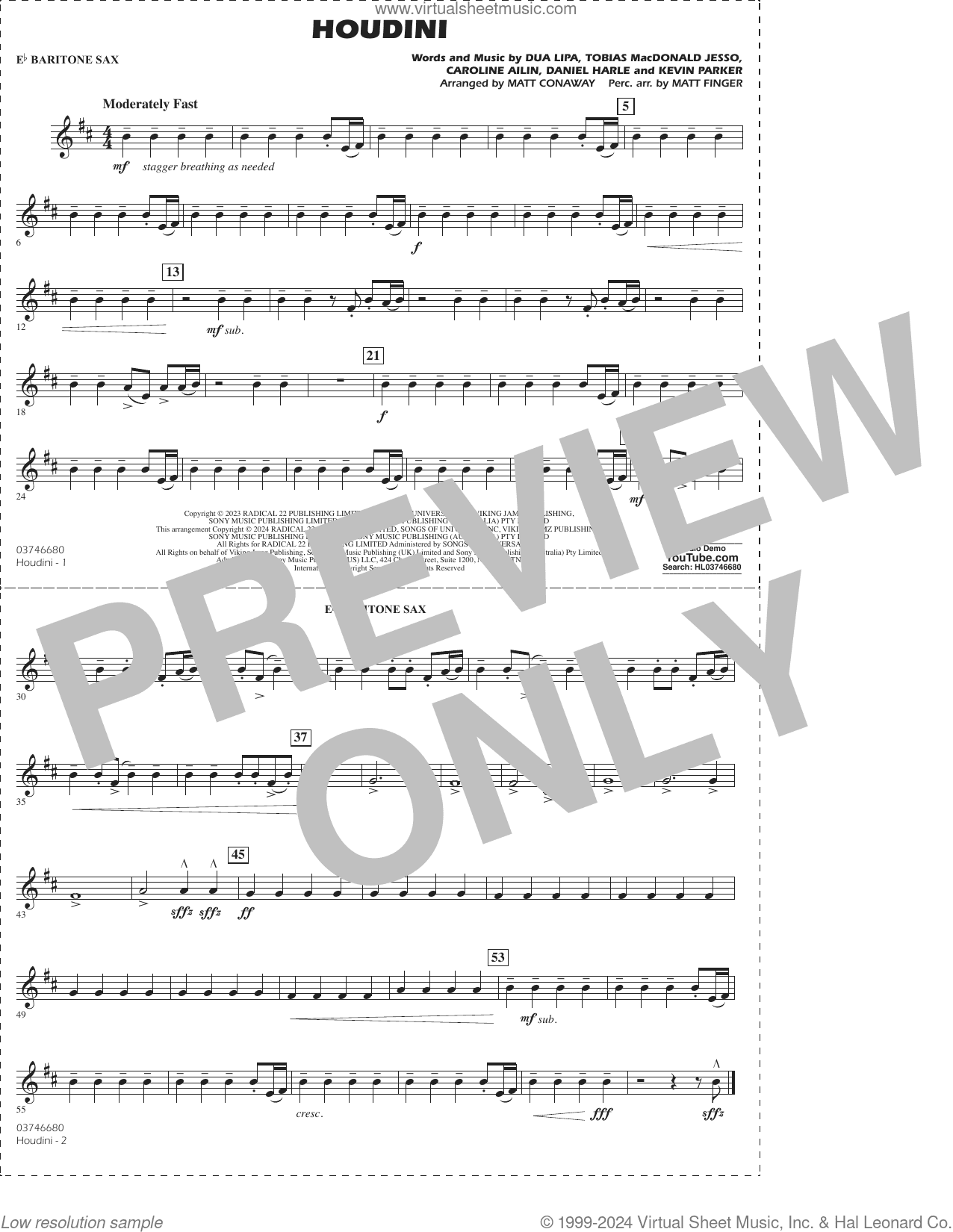 Houdini (arr. Conaway/Finger)