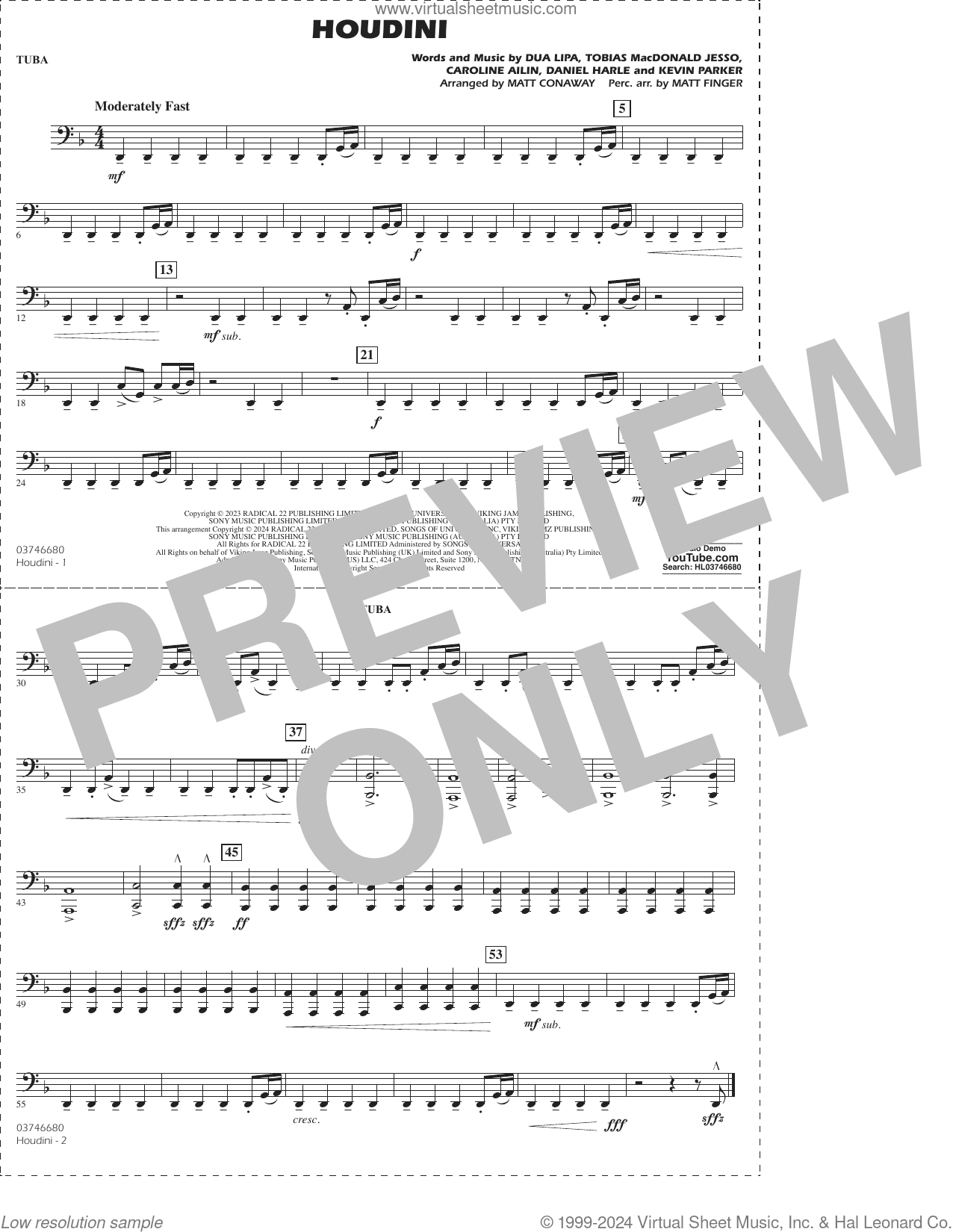 Houdini (arr. Conaway/Finger)