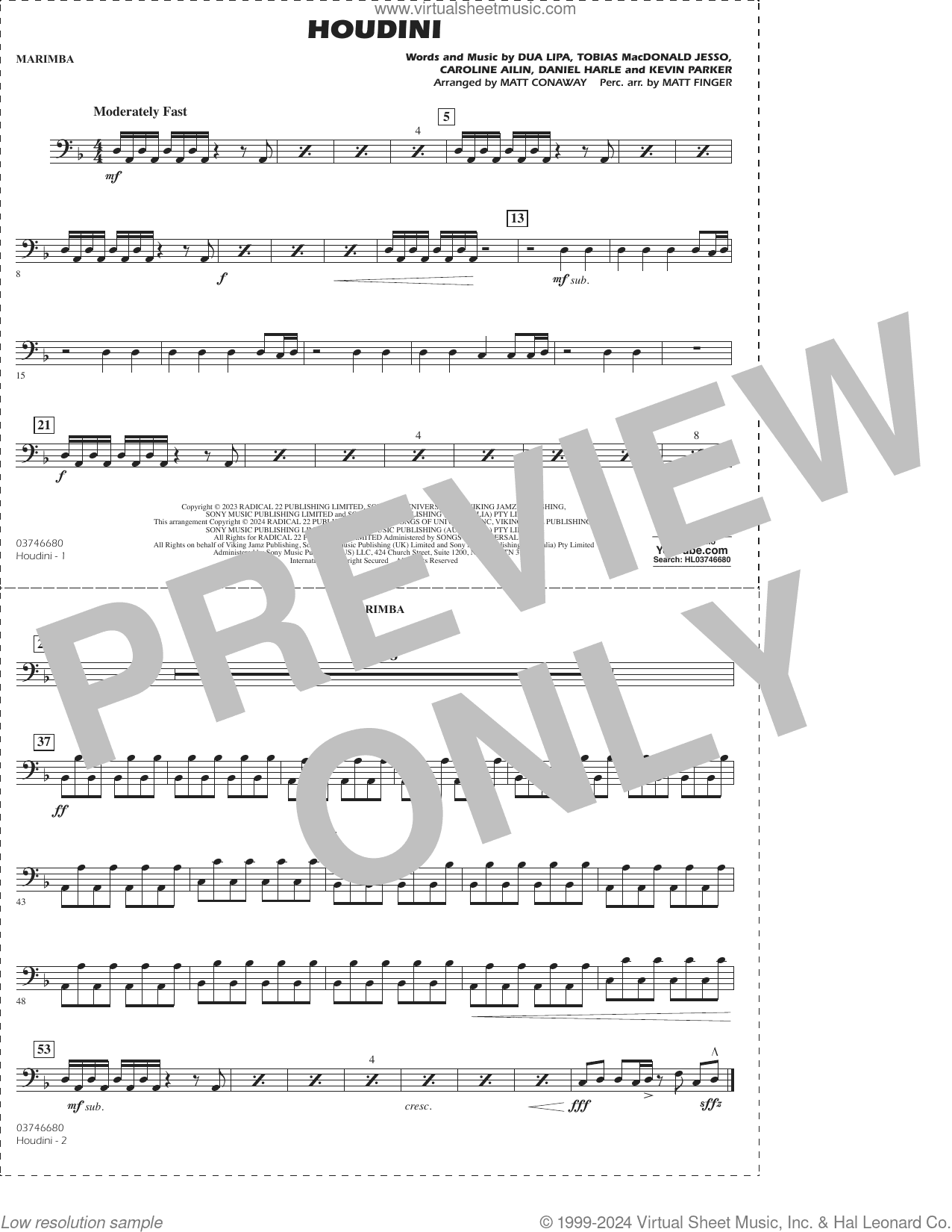 Houdini (arr. Conaway/Finger)