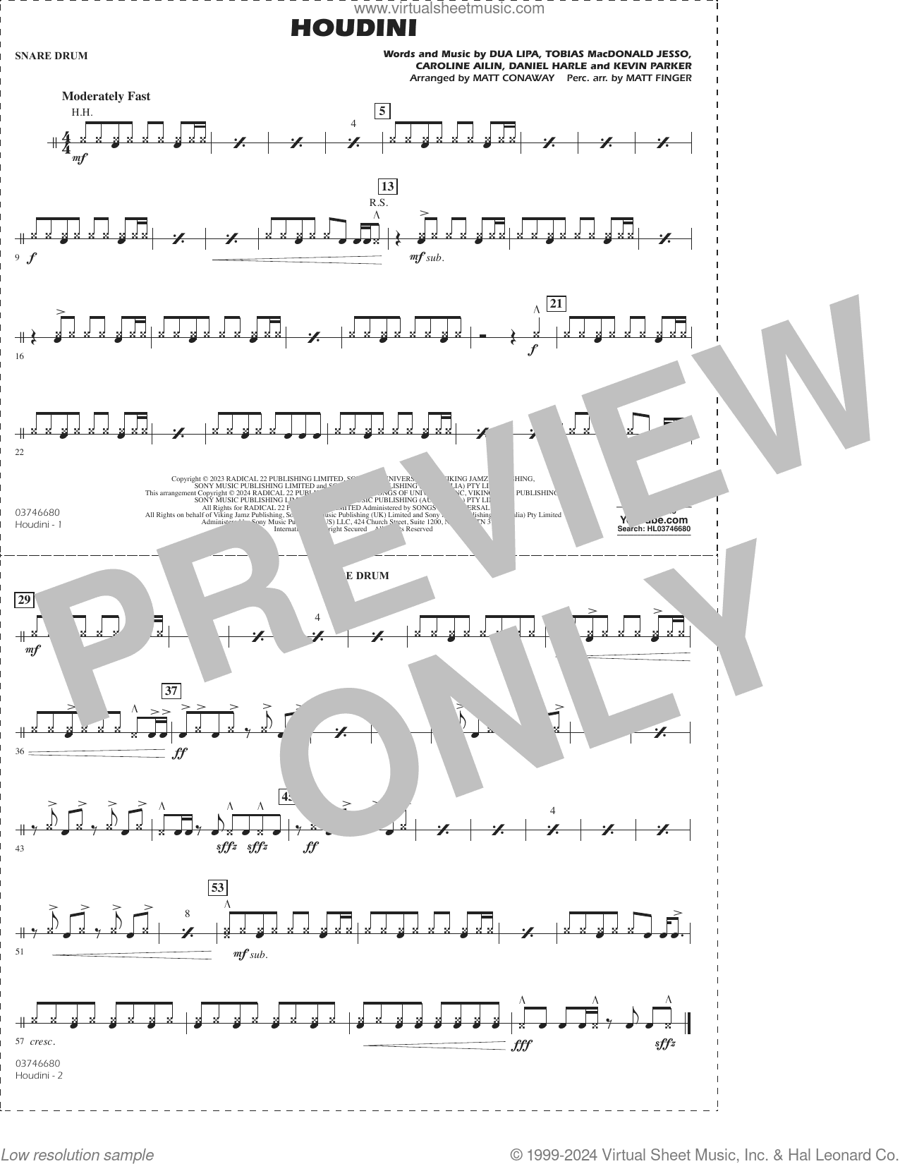 Houdini (arr. Conaway/Finger)