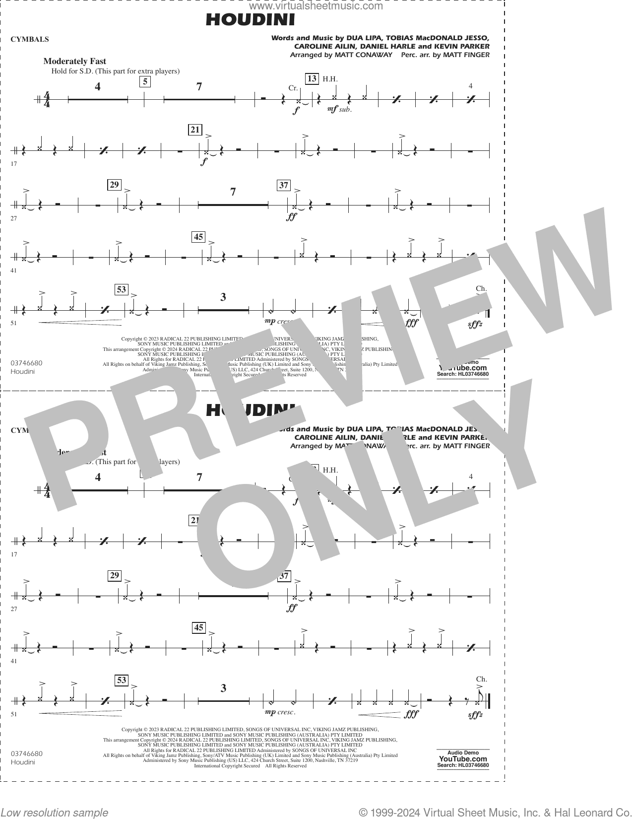 Houdini (arr. Conaway/Finger)