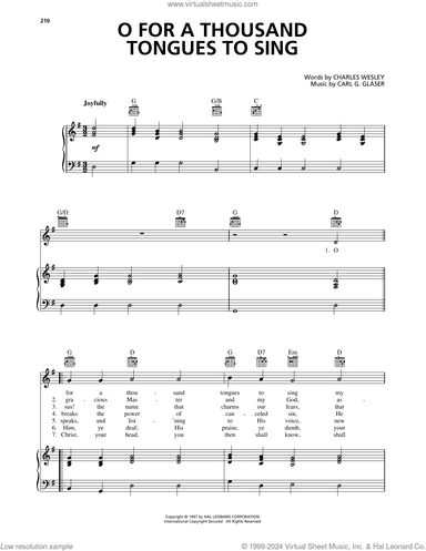 O For A Thousand Tongues To Sing