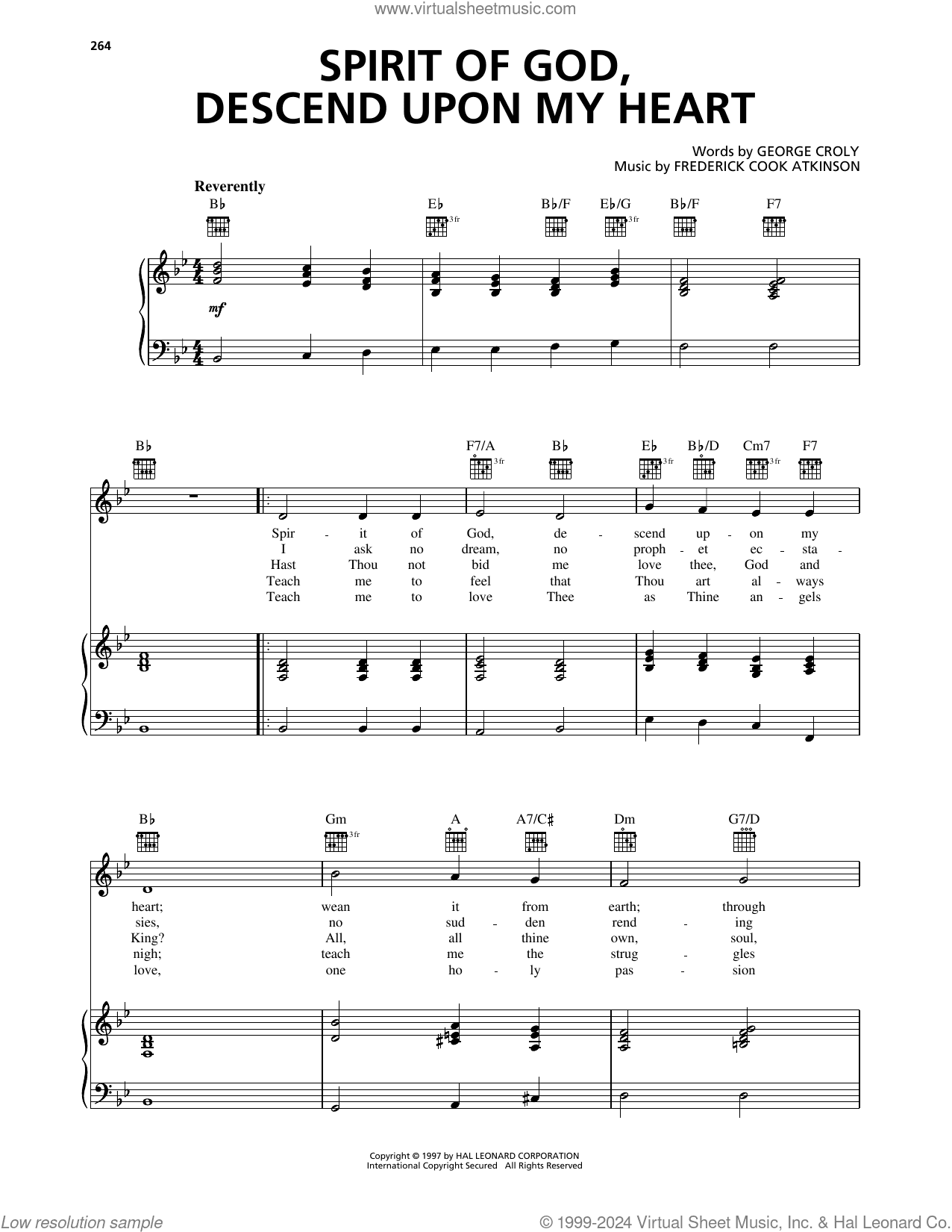 Spirit Of God, Descend Upon My Heart